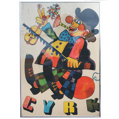 Clown with Musical Instruments Poster by Marian Stachurski