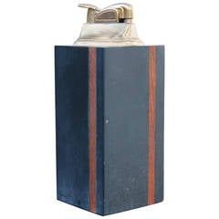 Vintage Slate and Teak Table Lighter by Harpswell House