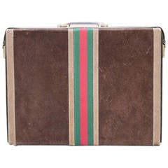 Retro Gucci Suede Leather Briefcase