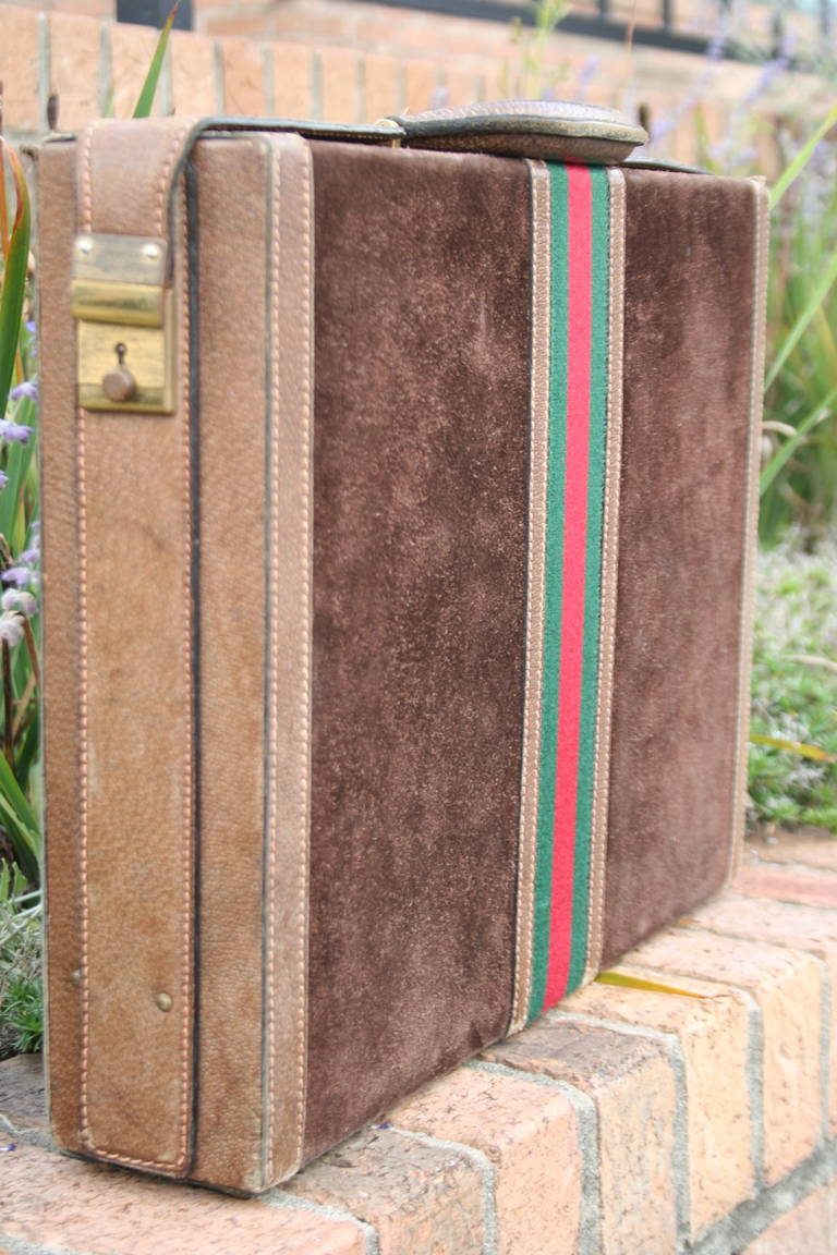 Italian Vintage Gucci Suede Leather Briefcase