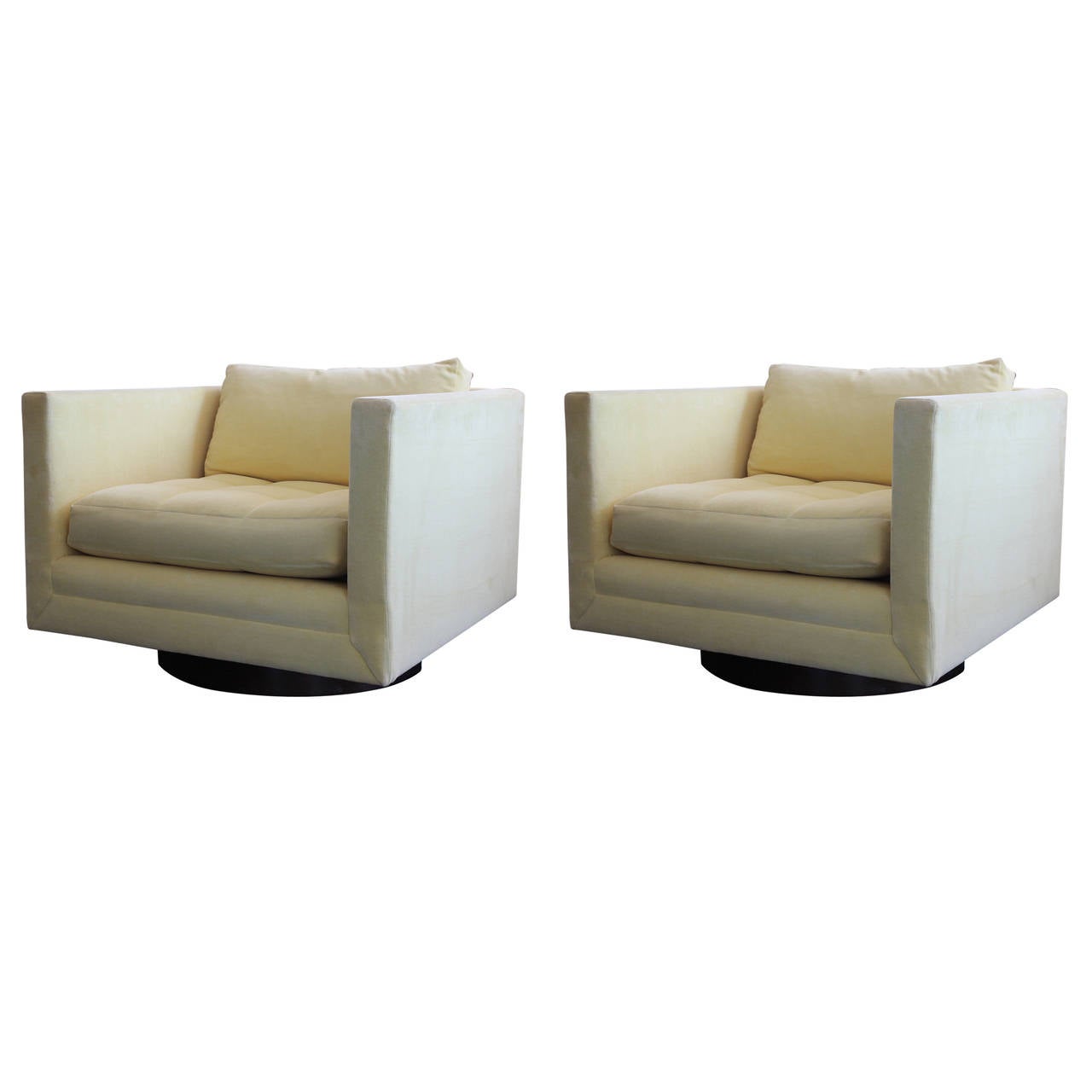 Pair of Swivel Chairs by Harvey Probber For Sale at 1stDibs