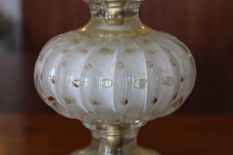 20th Century Murano Glass Table Lamp by Seguso For Sale