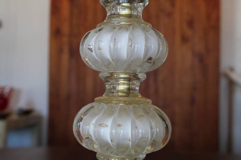 Murano Glass Table Lamp by Seguso For Sale 2