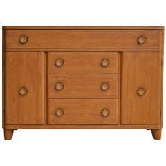 A Handsome 1940's Oak & Brass Buffet