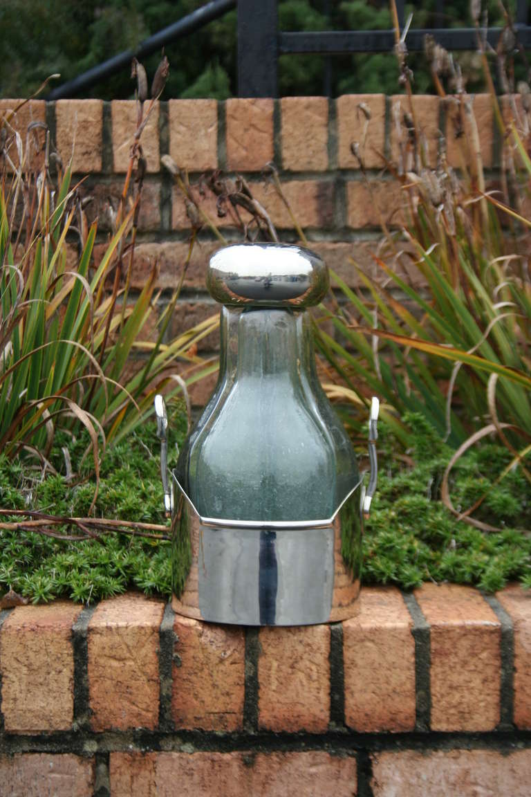 Three Bottle Silverplated Decanter Set