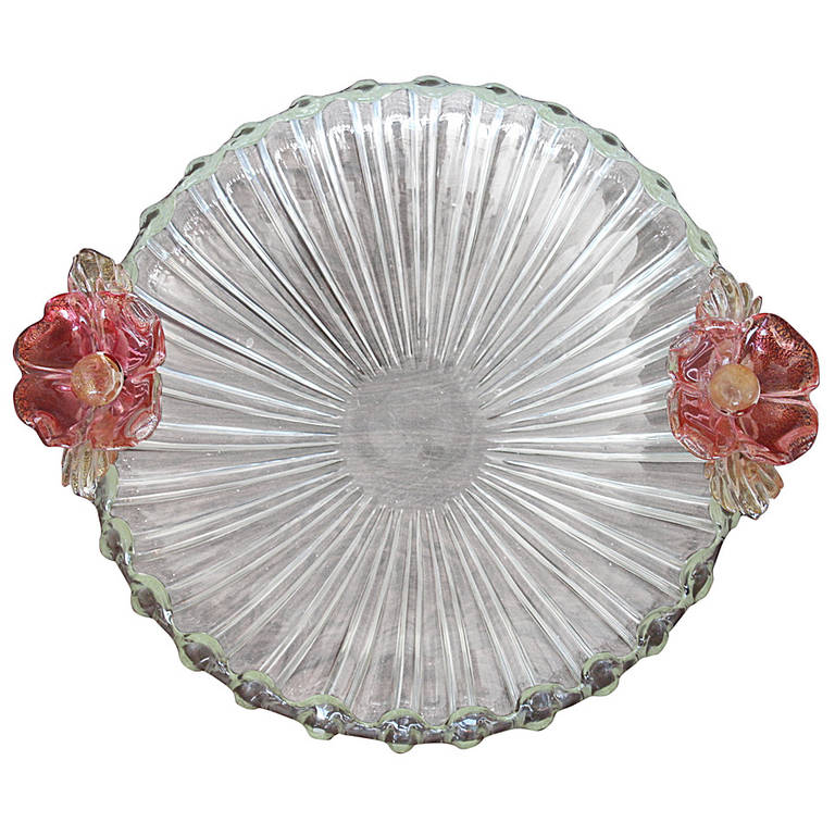 Exceptional Large Murano Centerpiece Bowl For Sale