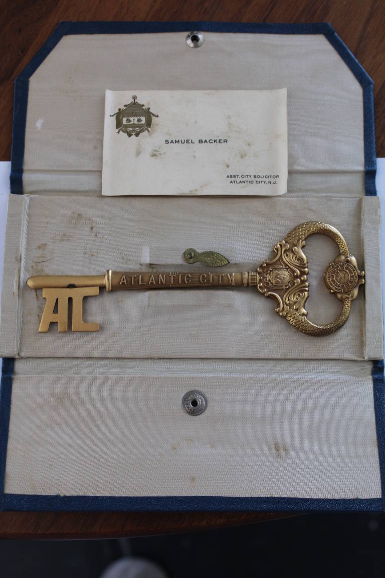 Metal 1930s Key to the City of Atlantic City For Sale