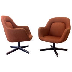 Vintage Pair of Max Pearson for Knoll Lounge Chairs