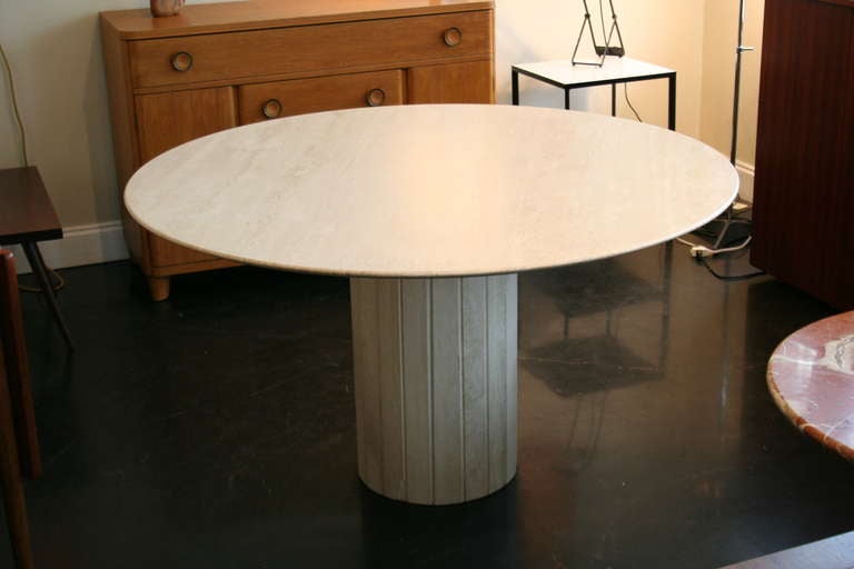 A 1960's Italian Travertine Dining Table