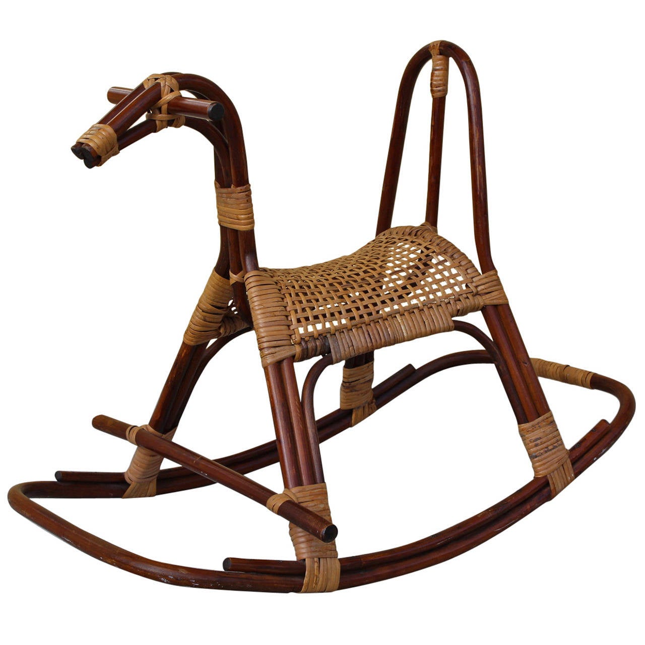 Petite Scandinavian Child's Rocking Horse For Sale