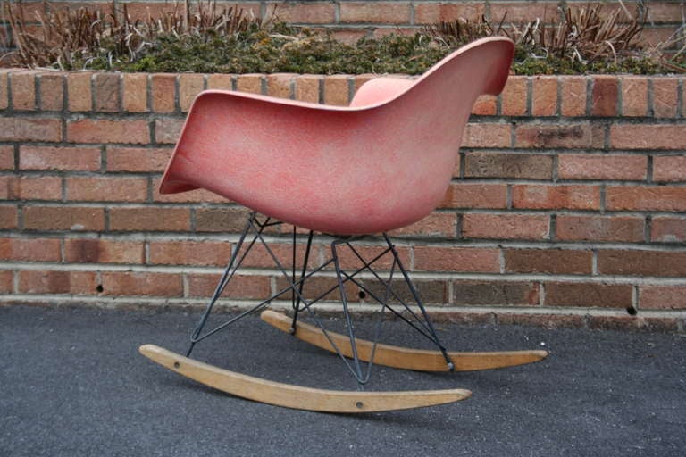 Birch An Original 1954 RAR Rocker by Charles Eames