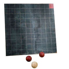 Used Graphic Hand-Painted Game Board from France