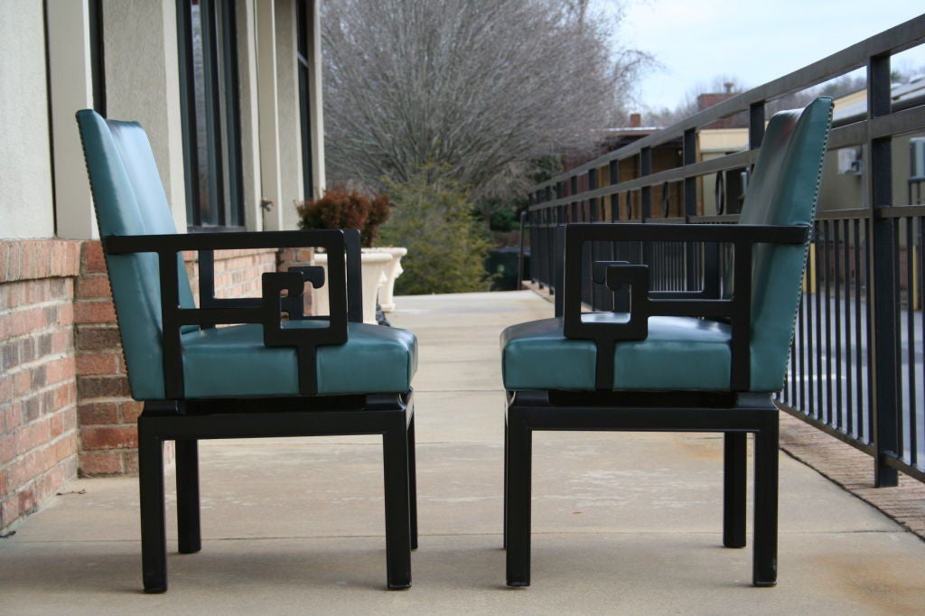 Six Baker Furniture Far East Dining Chairs