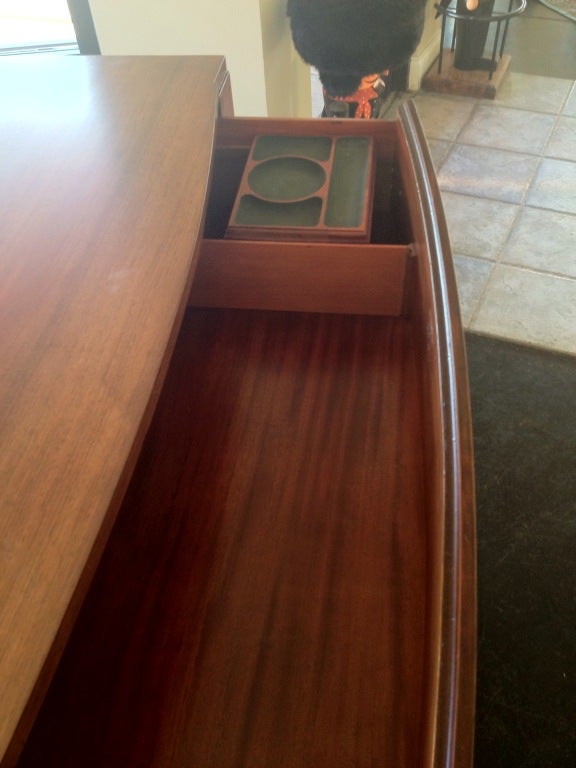 Gorgeous Bow Front Mahogany and Walnut Dresser 4