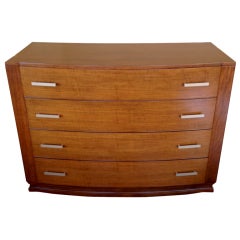 Gorgeous Bow Front Mahogany and Walnut Dresser