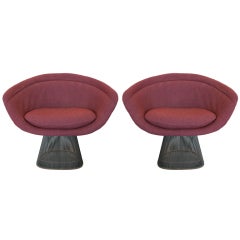 Early Pair of Original Warren Platner Lounge Chairs for Knoll