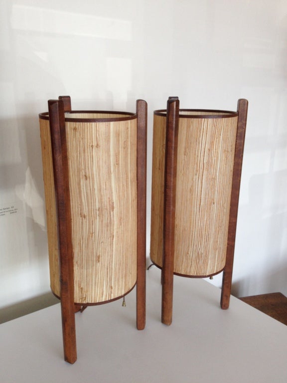 Pair of Noguchi Style Table Lamps For Sale 4