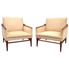 Pair of Petite 1950's Modern Lounge Chairs