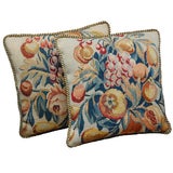 19th Century Flemish Tapestry Pillows