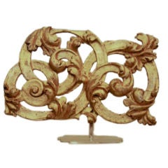 Italian gilt wood fragment.