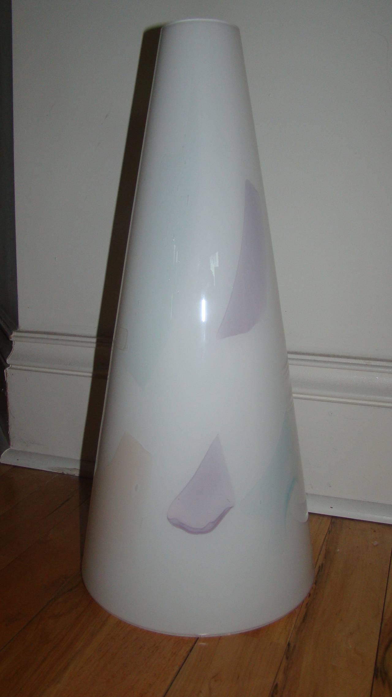 Large Murano Glass Mid-Century Modern Vase In Excellent Condition In Atlanta, GA