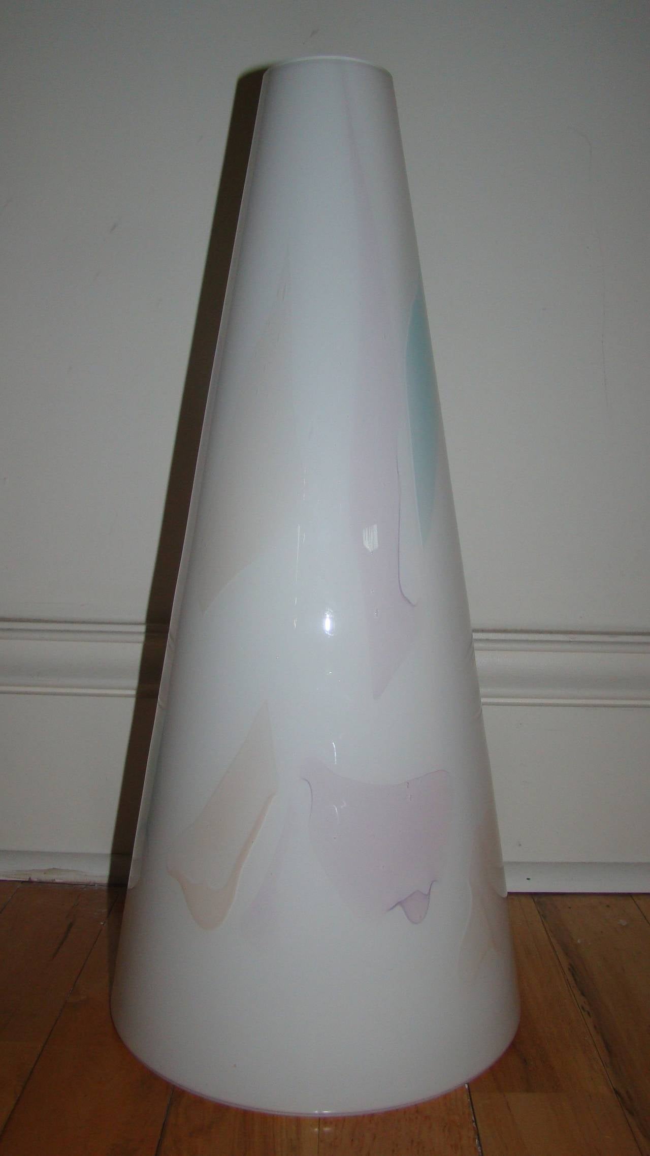 Late 20th Century Large Murano Glass Mid-Century Modern Vase