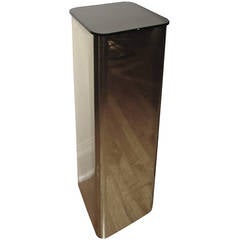 C. Jere Signed Brass and Glass Pedestal Sculpture Stand or Table