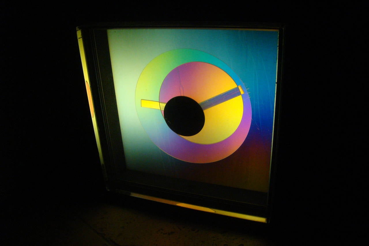 Late 20th Century Prisma Psychedelic Color Changing Clock by Kirsch & Hamilton, 1970s