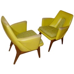 Adrian Pearsall Craft Associates Mid Century Lounge Chair Pair