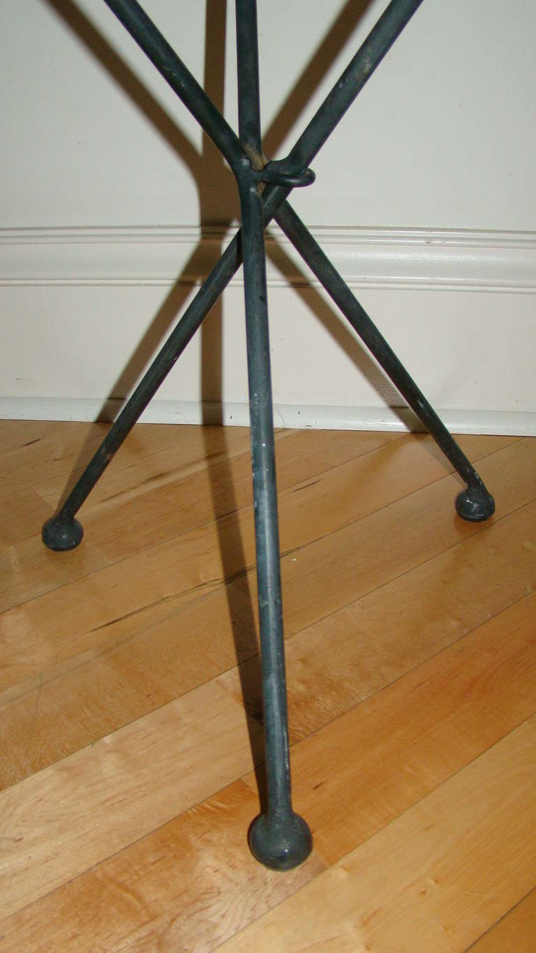 American Tripod Mid Century Folding Iron Garden Side Table