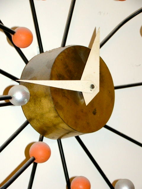 Mid-20th Century Frederic Weinberg Large Mid Century Atomic Ball Wall Clock
