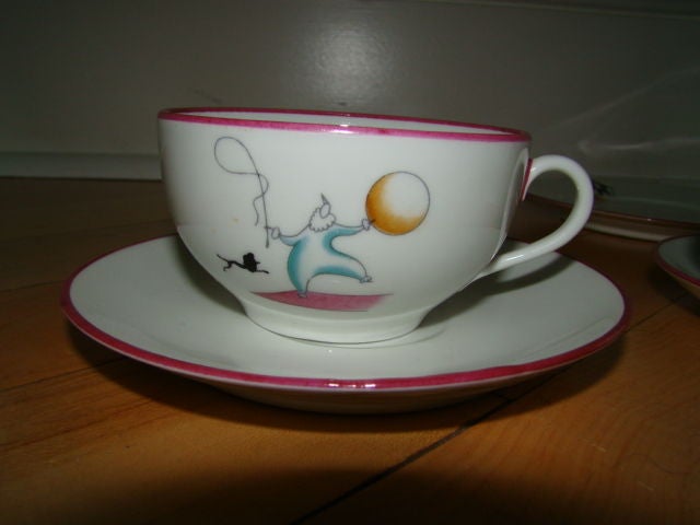 Gio Ponti Richard Ginori IL Circo Porcelain Tea Service Set 4