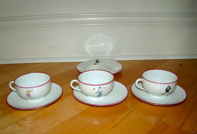 Gio Ponti Richard Ginori IL Circo Porcelain Tea Service Set 5