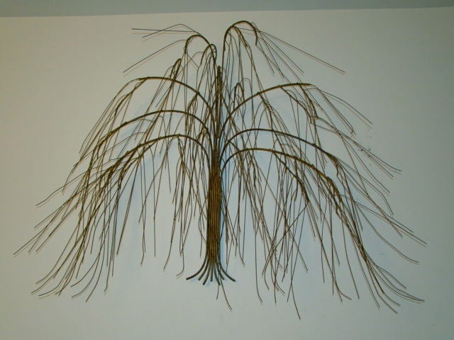 C Jere Mid Century Weeping Willow Tree Wall Hanging Sculpture