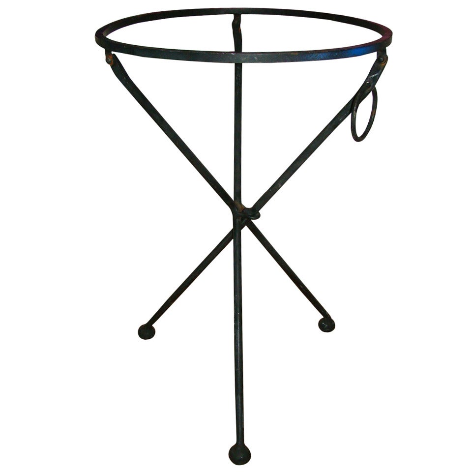 Tripod Mid Century Folding Iron Garden Side Table