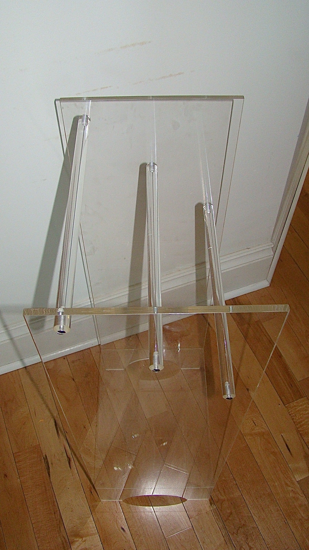 Lucite Sculptural MidCentury Towel Rack Table or Shelf at 1stDibs