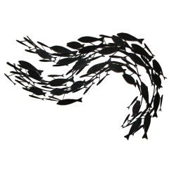 Curtis Jere BIG "School Of Fish" Metal Wall Sculpture Signed
