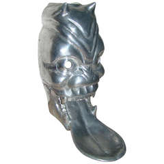 Arthur Court Aluminum Wall Hanging Mask Sculpture