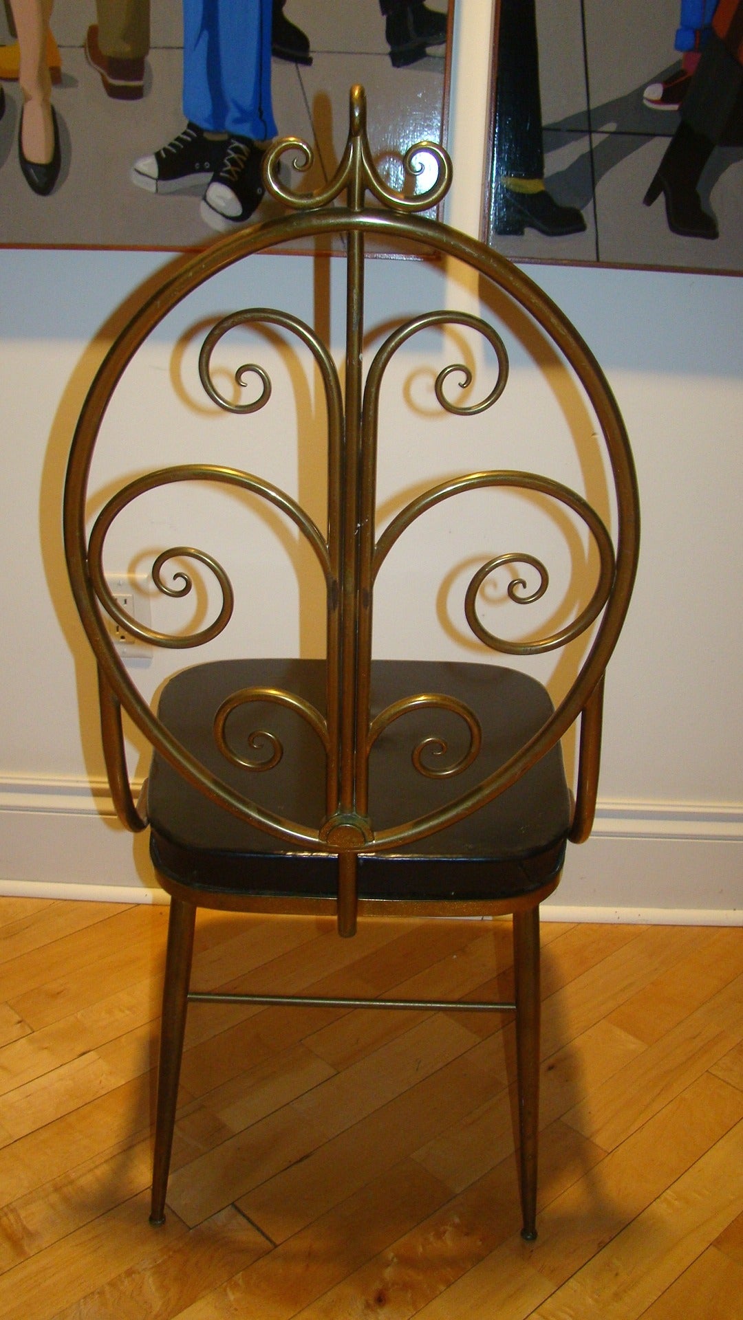 Italian Brass Sculptural Mid-Century Chiavari Chair 4