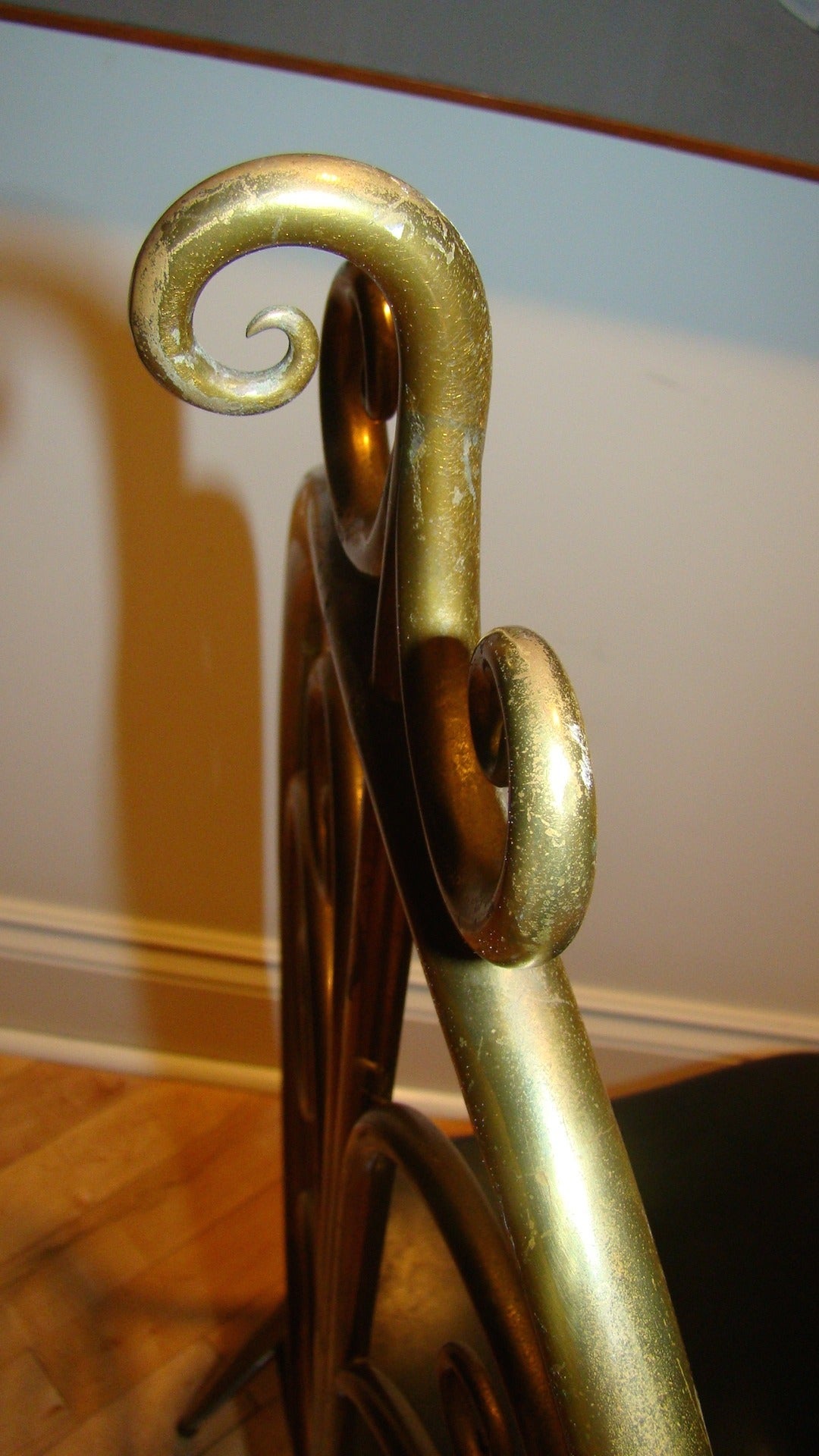 Italian Brass Sculptural Mid-Century Chiavari Chair 5