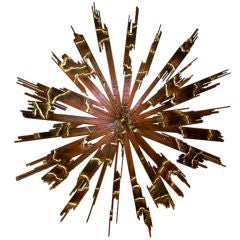 C Jere Brutalist Mid Century Copper Wall Hanging Sculpture