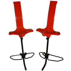 Pair of Oppogio Italian Bar Stools by Claudio Salocchi