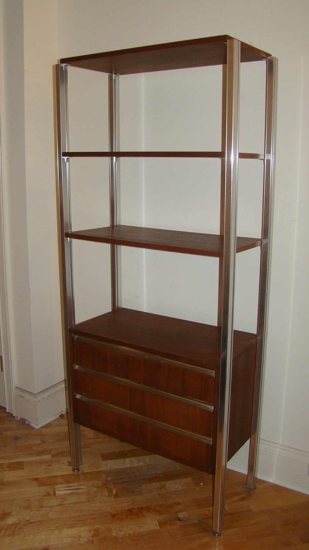 Pair of Italian Modern Mid-Century Bookcase Storage Wall Units 2