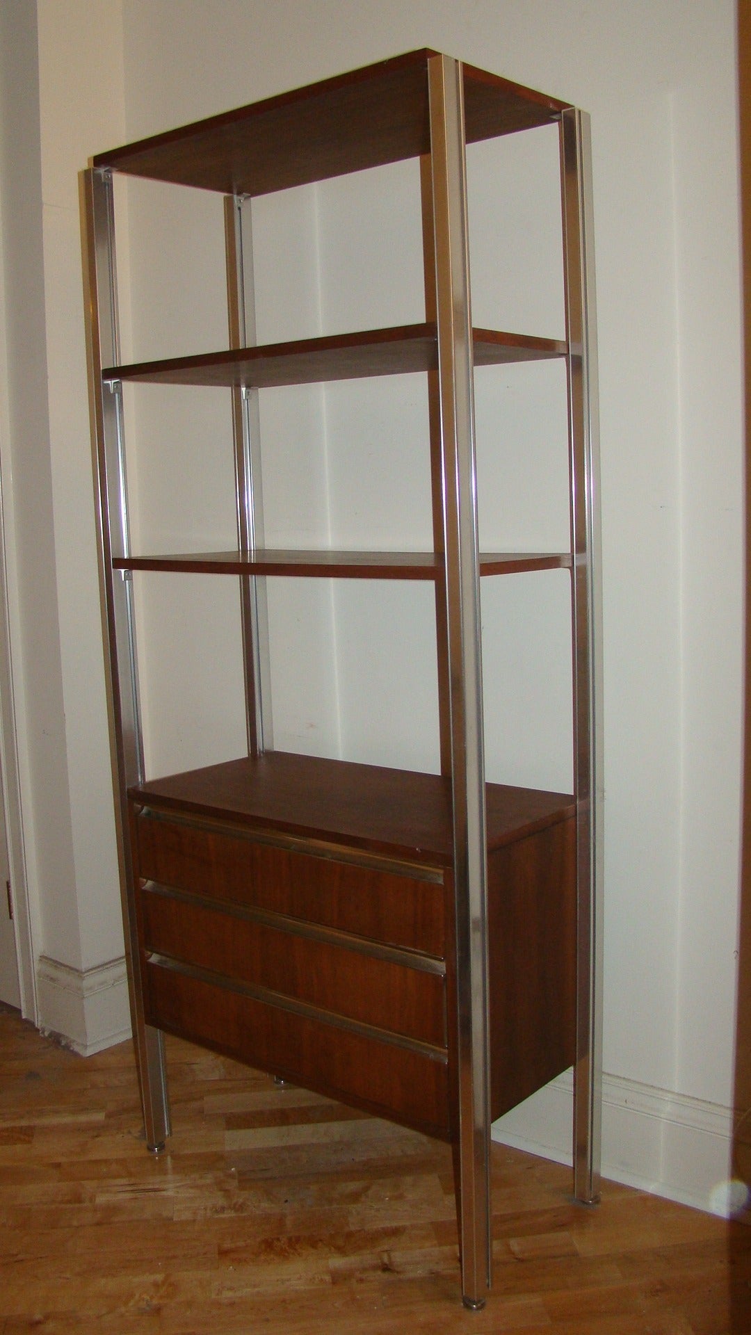 Pair of Italian Modern Mid-Century Bookcase Storage Wall Units 3