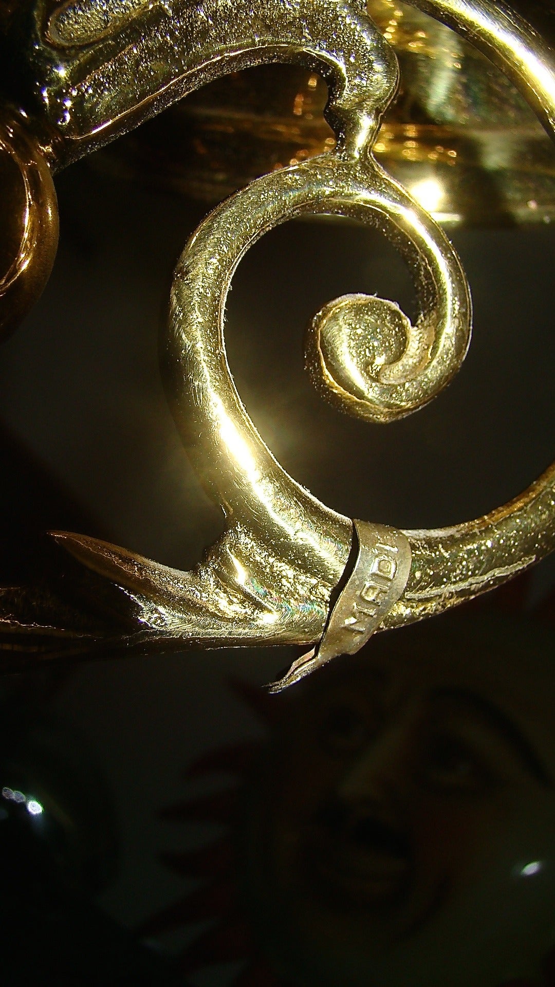 Italian Brass Sculptural Large Swan Chandelier Hanging Lamp 4