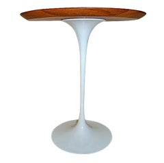 Vintage Knoll Eero Saarinen Wood Top Tulip Side End Table