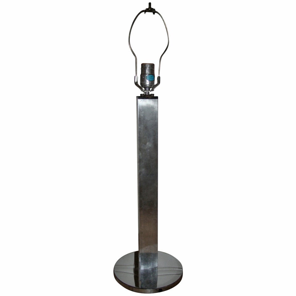 Mid Century Sculptural Chrome Baughman Style Table Lamp
