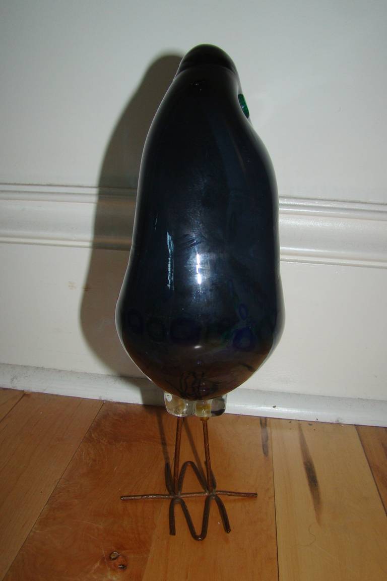Mid-20th Century Vistosi Bird Murano Glass 