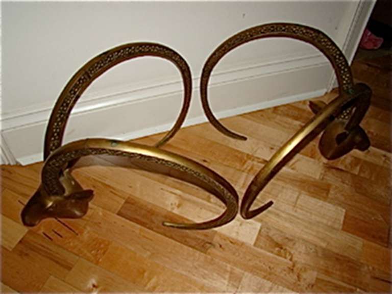 Ibex Sculptural Brass Gazelle Rams Head Coffee Table 2