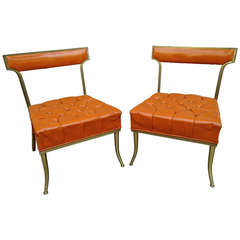 William "Billy" Haines Klismos Slipper Chair Pair